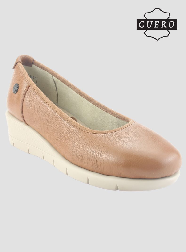 Zapato de Cuero Chalada Mujer Calafate-4 Camel Casual-3