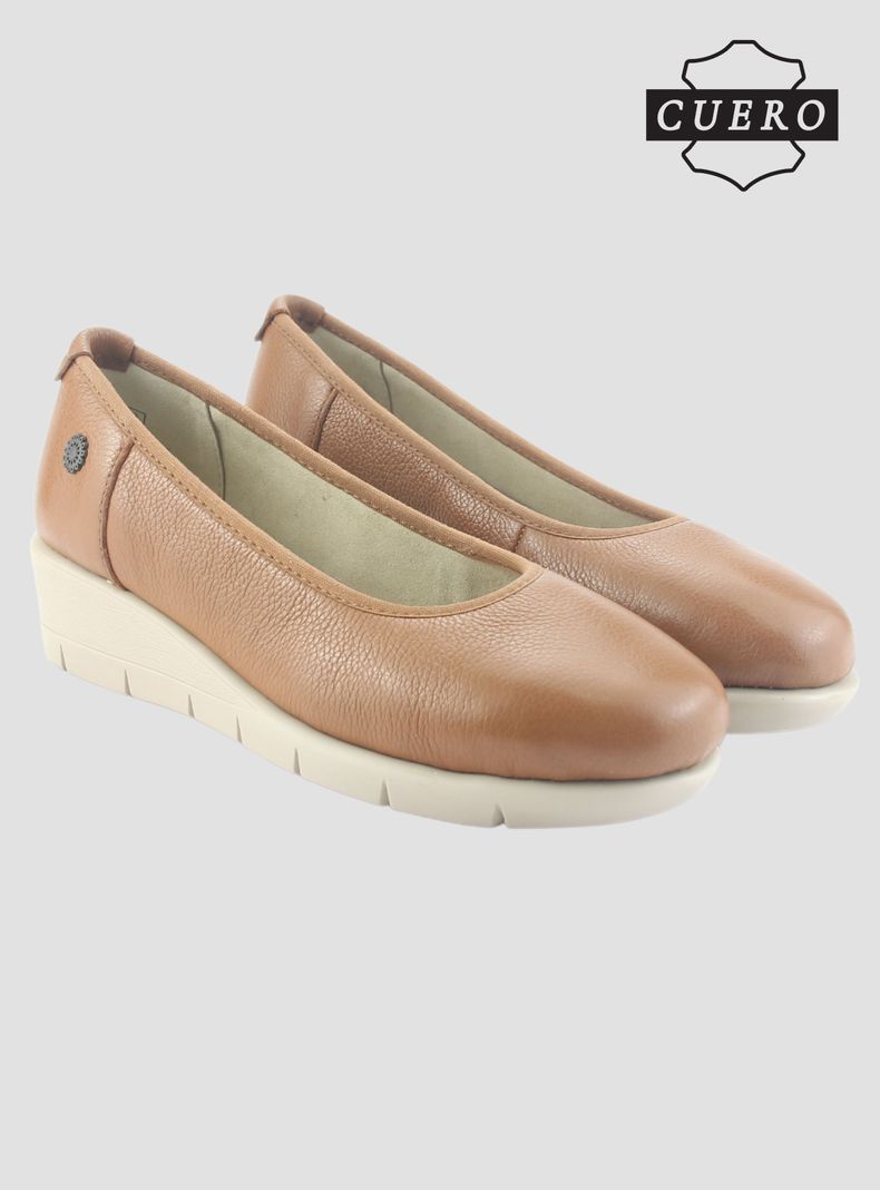 Zapato de Cuero Chalada Mujer Calafate-4 Camel Casual-5