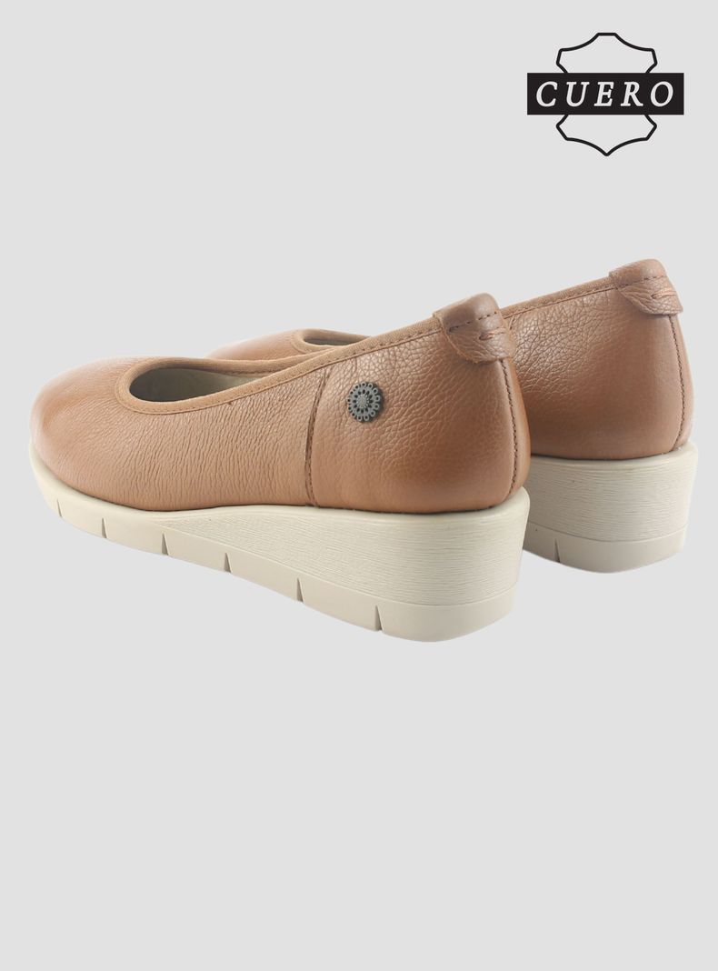 Zapato de Cuero Chalada Mujer Calafate-4 Camel Casual-6