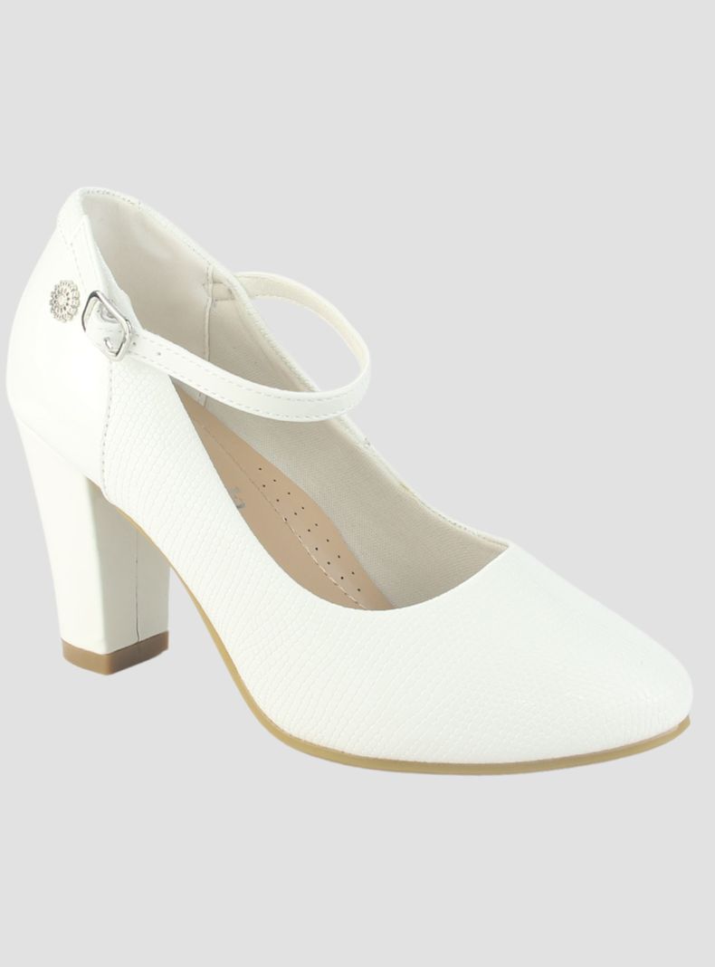 Zapato Chalada Mujer Cobna-2 Blanco Formal-2