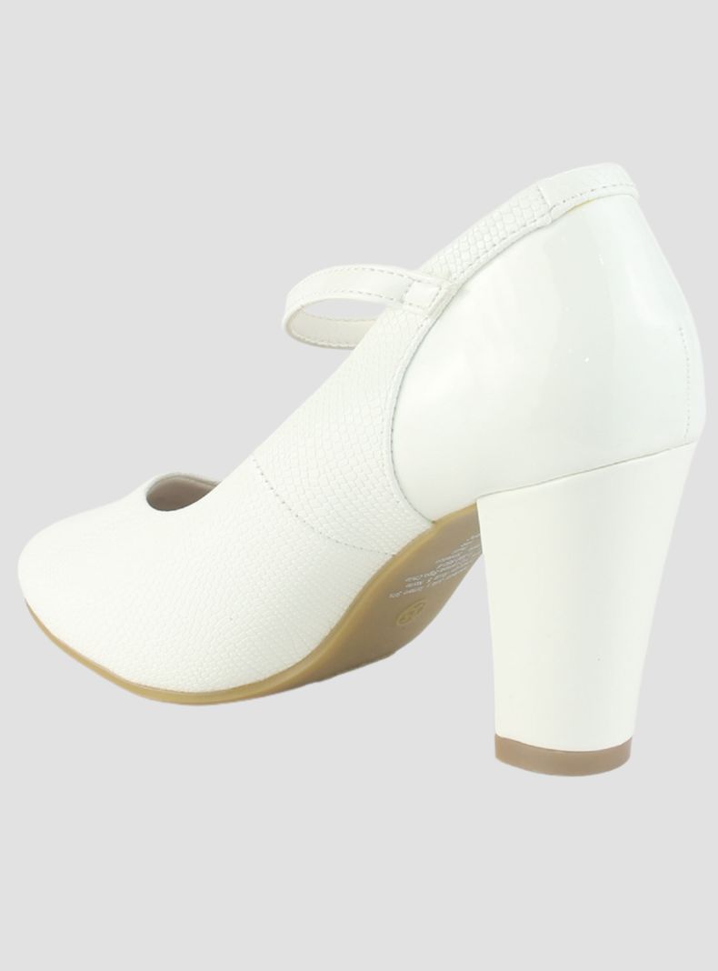 Zapato Chalada Mujer Cobna-2 Blanco Formal-3