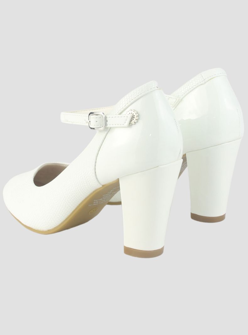 Zapato Chalada Mujer Cobna-2 Blanco Formal-5