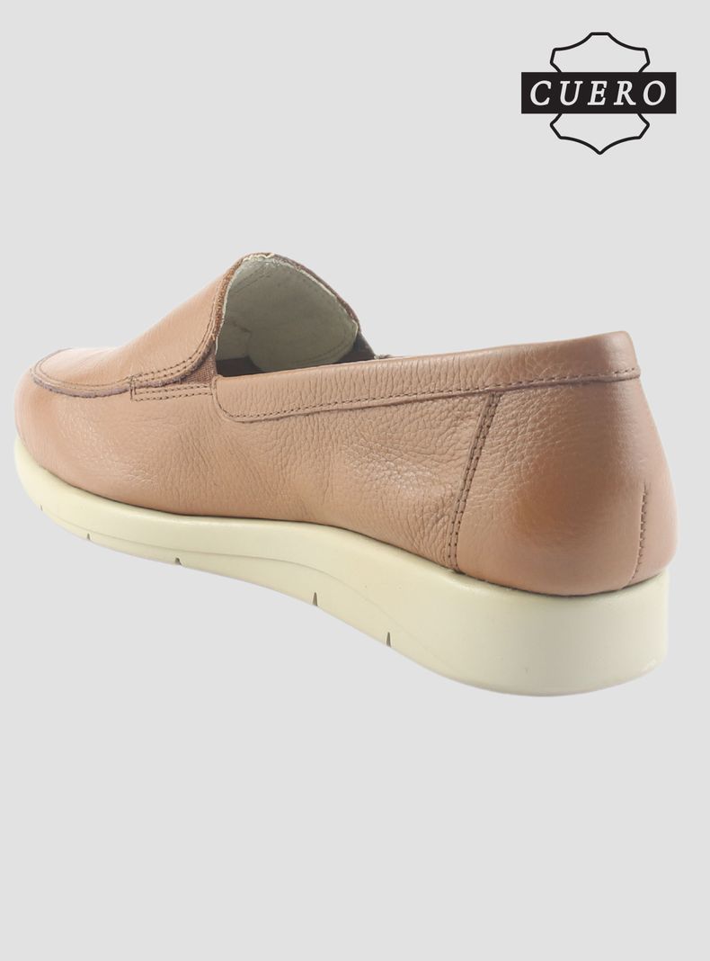 Mocasin de Cuero Chalada Mujer Cira-1 Camel Casual-4