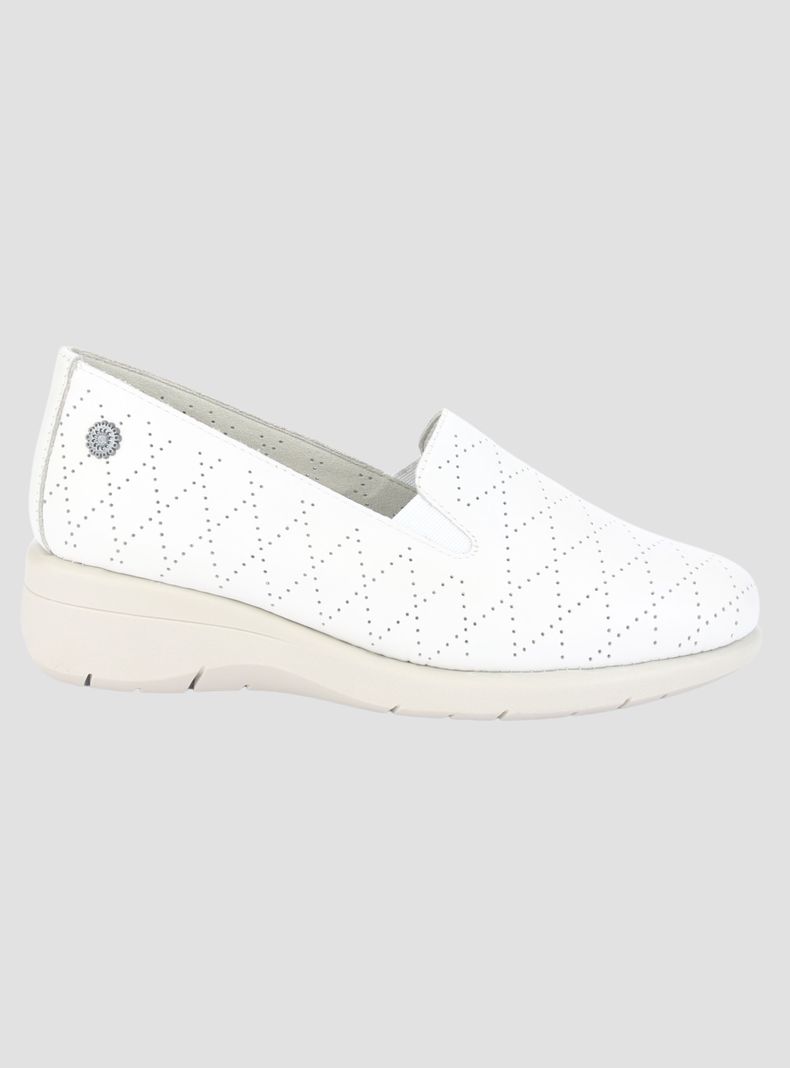 Mocasin de Cuero Chalada Mujer Cala-2 Beige Casual