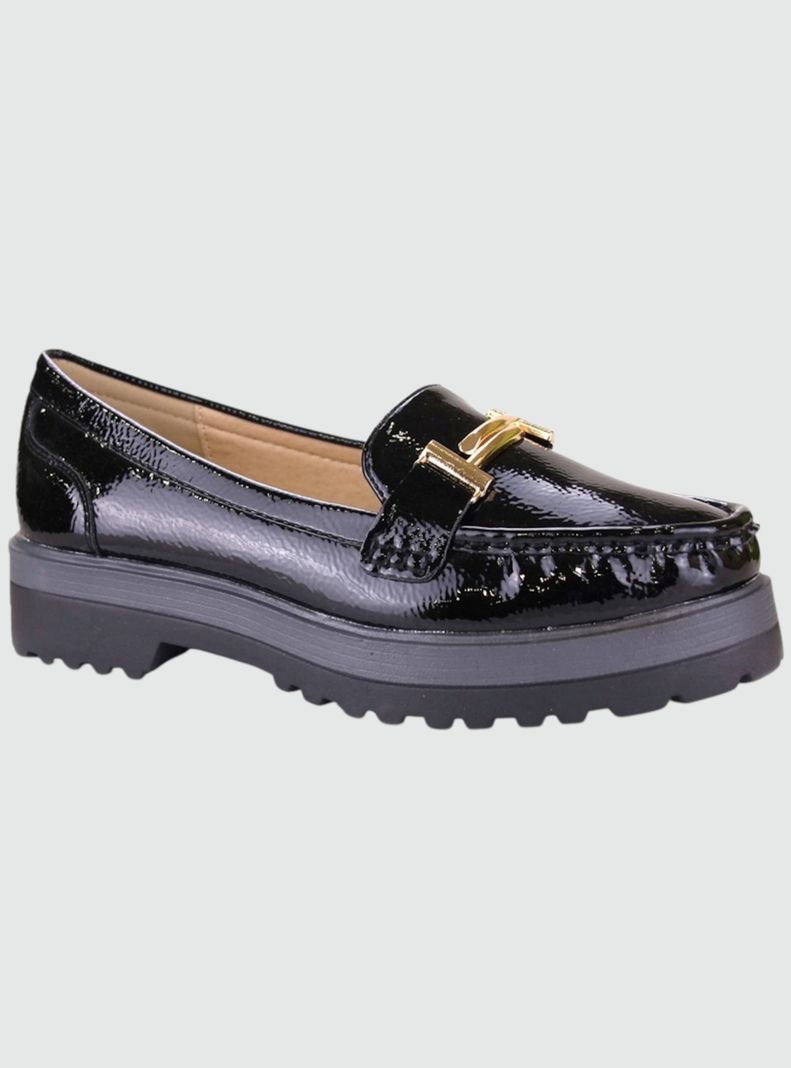 Zapato Chalada Mujer Grand-12 Negro Plataforma-0