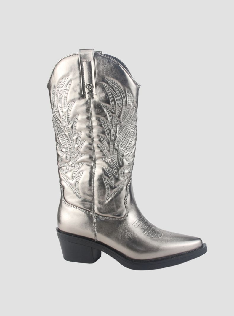 Bota Chalada Mujer West-22 Plateado Casual-0