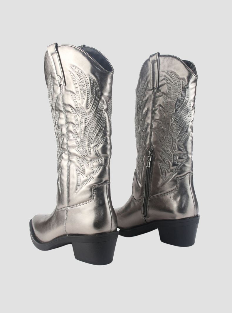 Bota Chalada Mujer West-22 Plateado Casual-5