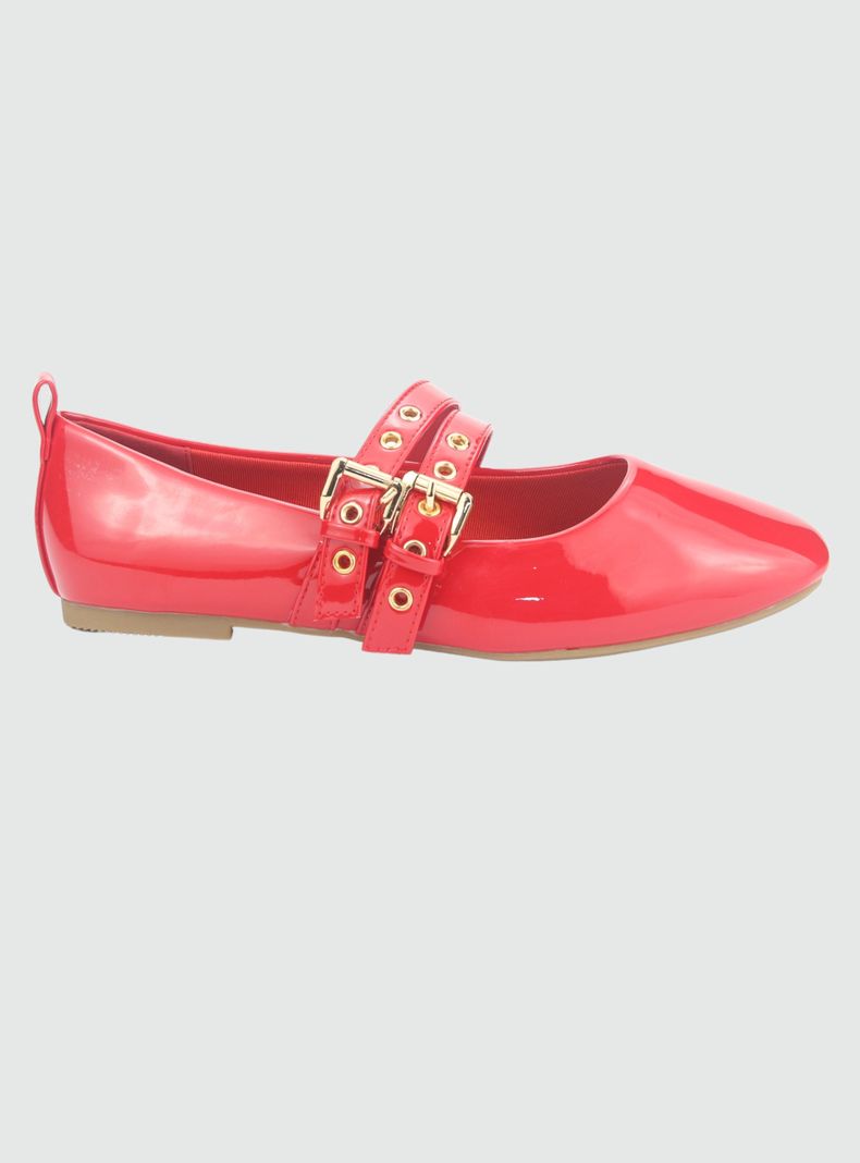 Ballerina Chalada Mujer Miu-3 Rojo Casual-1