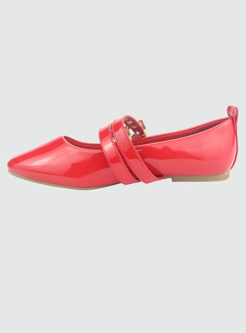 Ballerina Chalada Mujer Miu-3 Rojo Casual-2