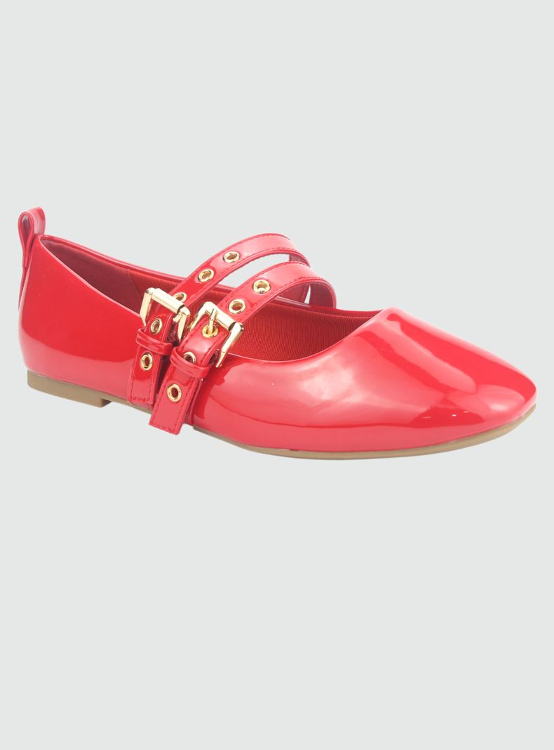 Ballerina Chalada Mujer Miu-3 Rojo Casual-4