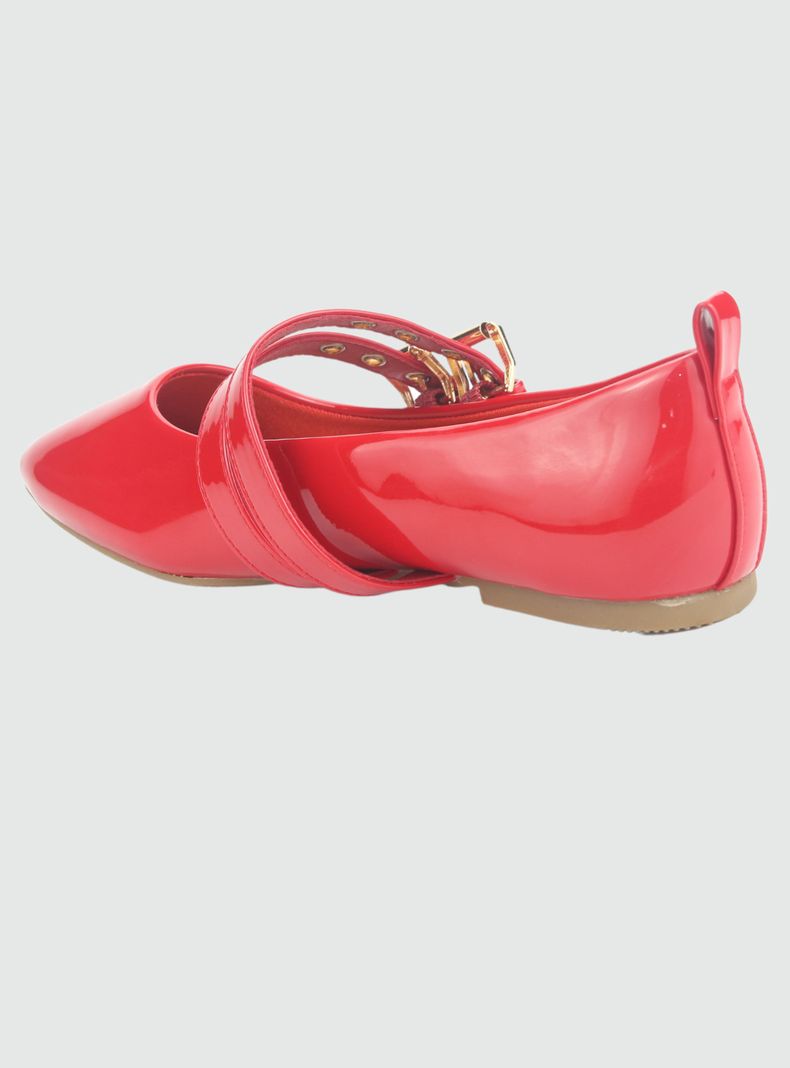 Ballerina Chalada Mujer Miu-3 Rojo Casual-3