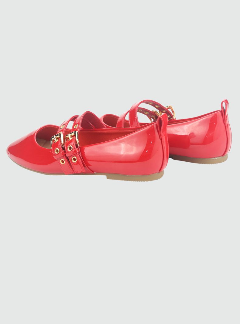 Ballerina Chalada Mujer Miu-3 Rojo Casual-5