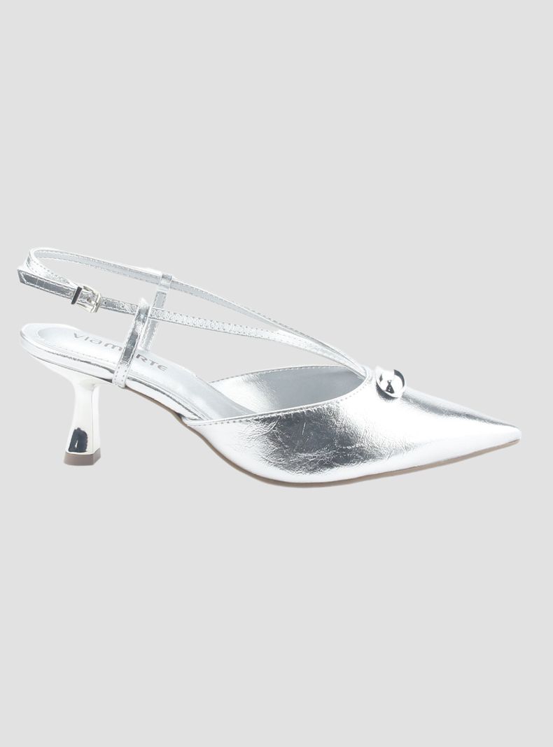 Zapato Via Marte Mujer 168-001-02 Plateado Casual-0