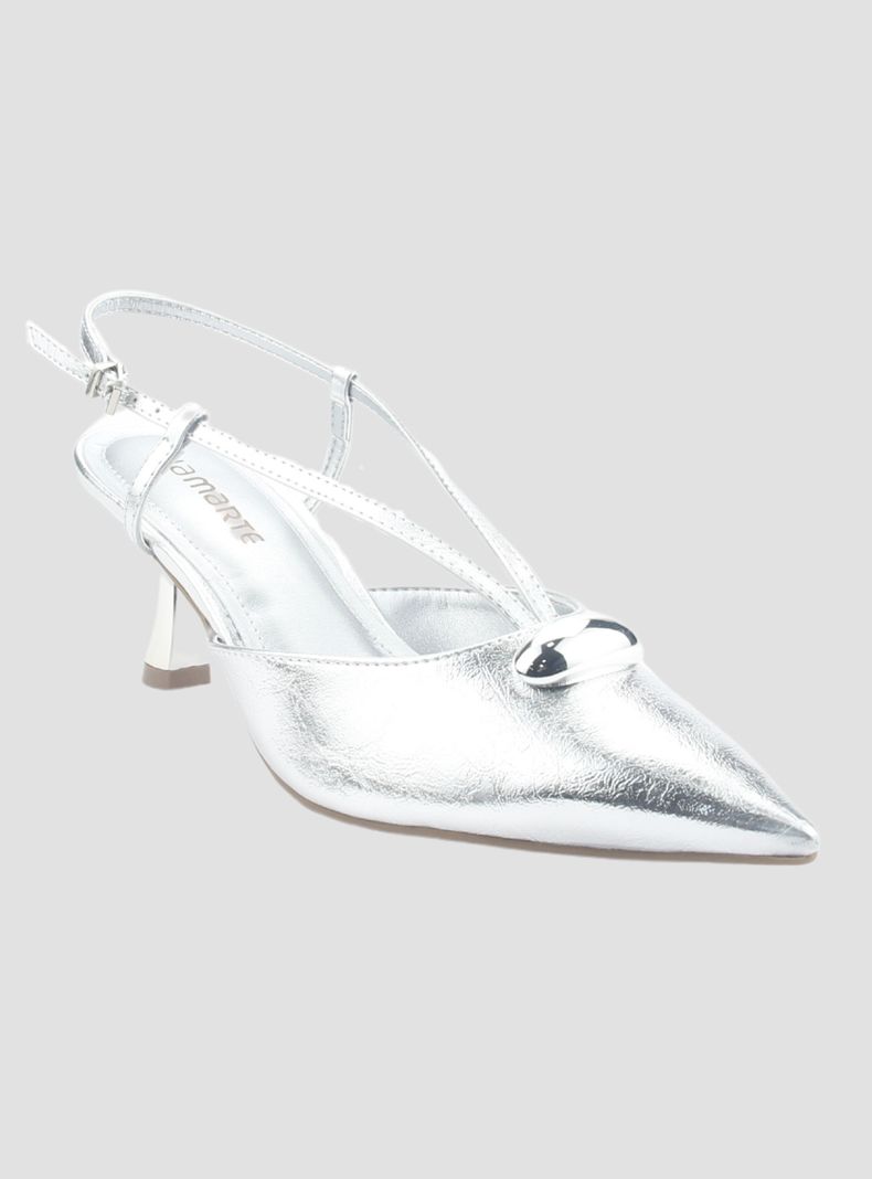 Zapato Via Marte Mujer 168-001-02 Plateado Casual-2