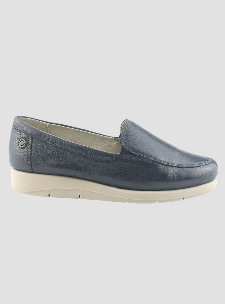 Mocasin de Cuero Chalada Mujer Cira-1 Azul Casual-0