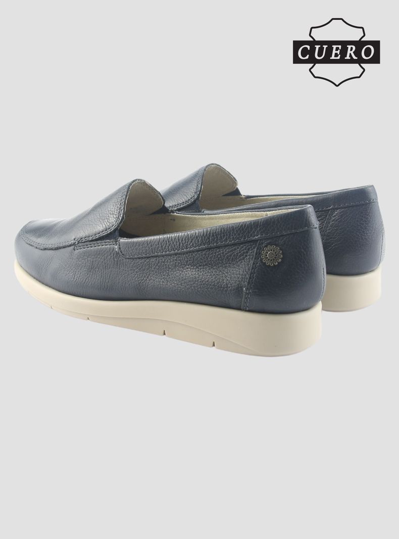 Mocasin de Cuero Chalada Mujer Cira-1 Azul Casual-4