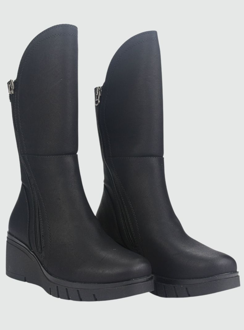 Botin Chalada Mujer Wedgenew-2 Negro Casual-4
