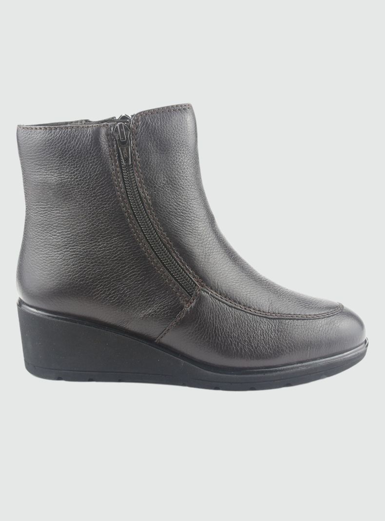 Botin de Cuero Mujer Casual Café Maqui-0