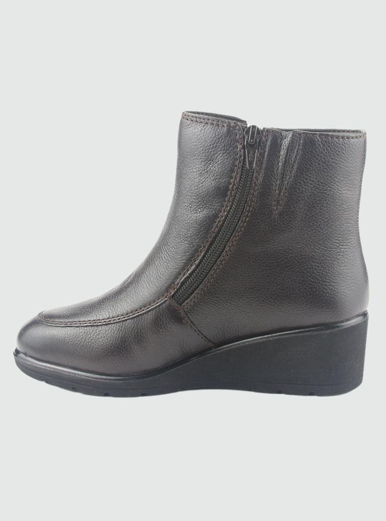Botin de Cuero Mujer Casual Café Maqui-1