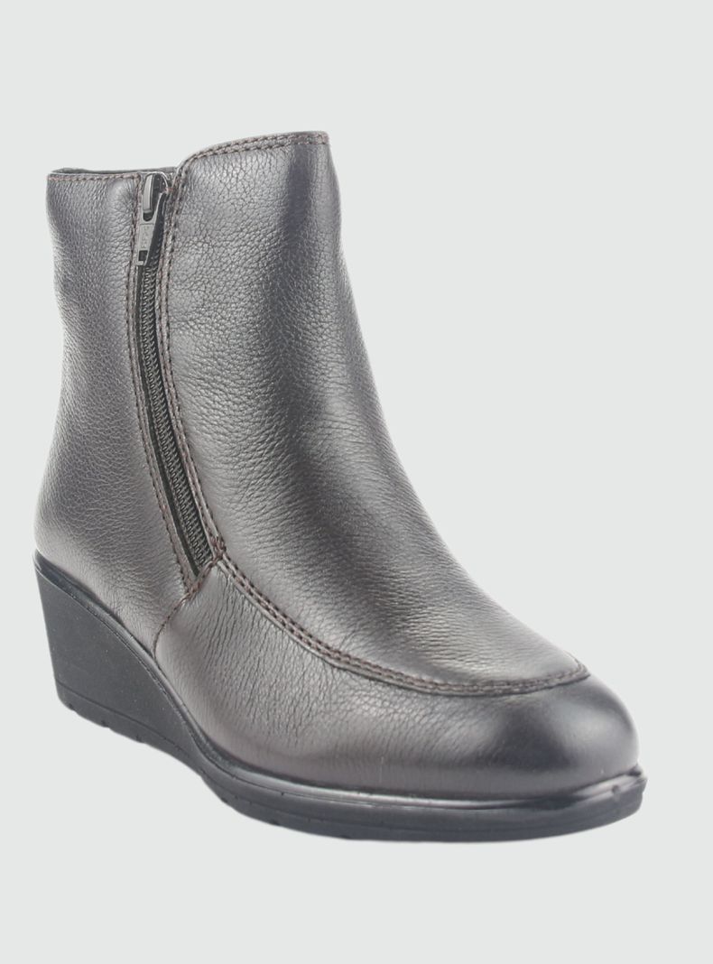 Botin de Cuero Mujer Casual Café Maqui-2