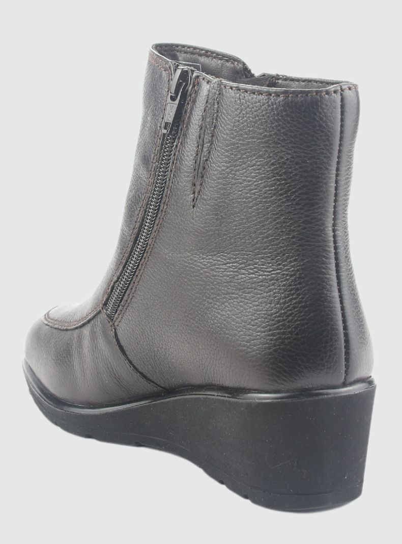 Botin de Cuero Mujer Casual Café Maqui-3