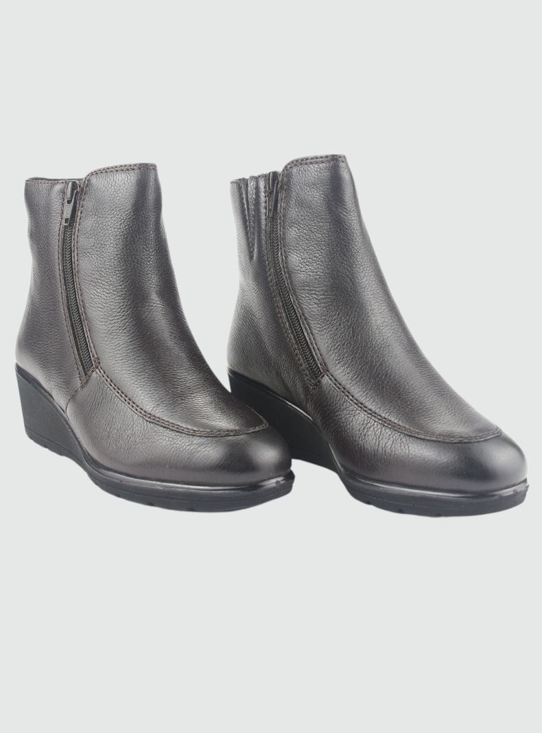 Botin de Cuero Mujer Casual Café Maqui-4