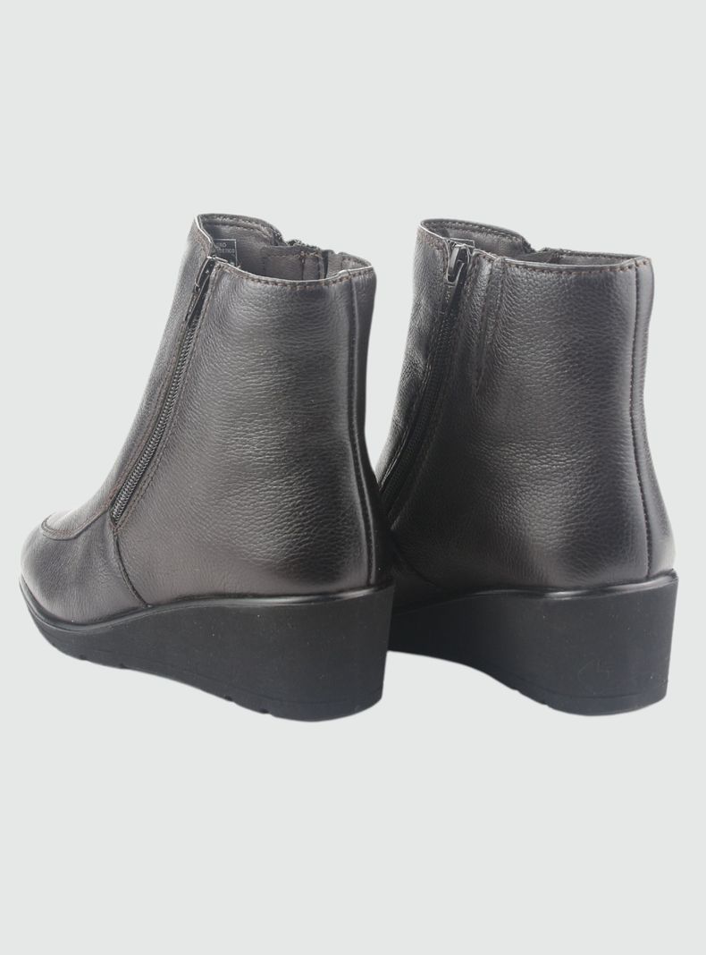 Botin de Cuero Mujer Casual Café Maqui-5