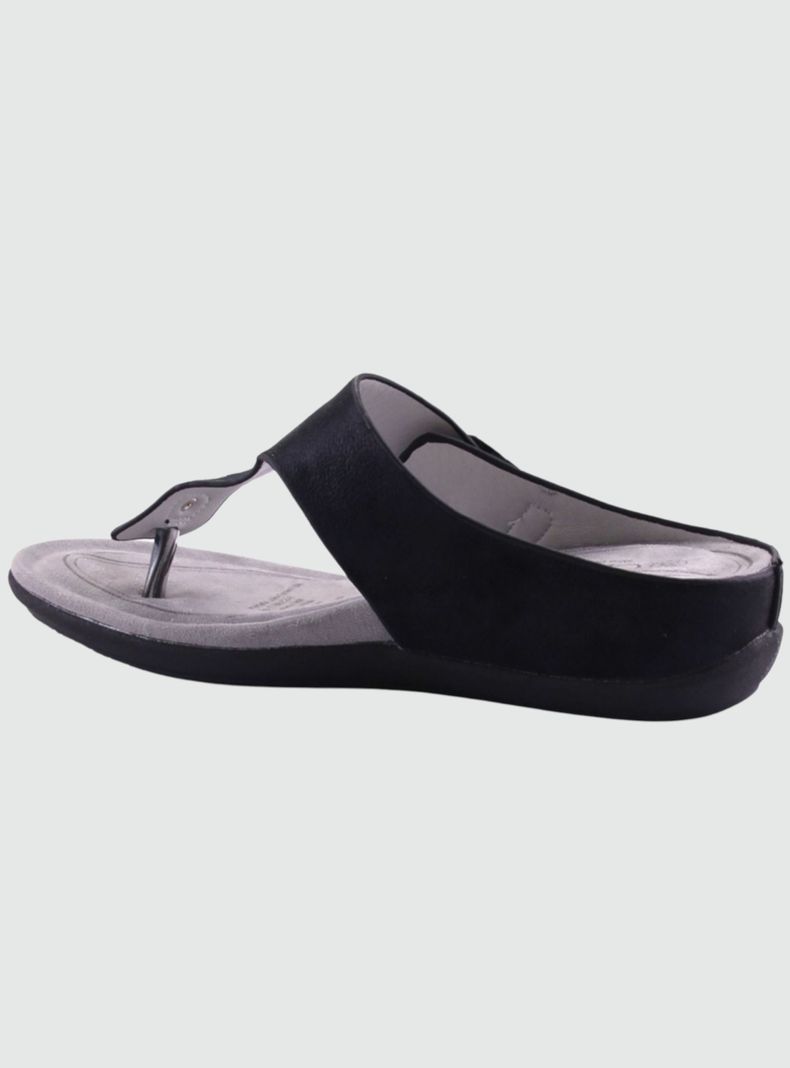 Sandalia Chalada Mujer Ceniza-1 Negro Comfort-1