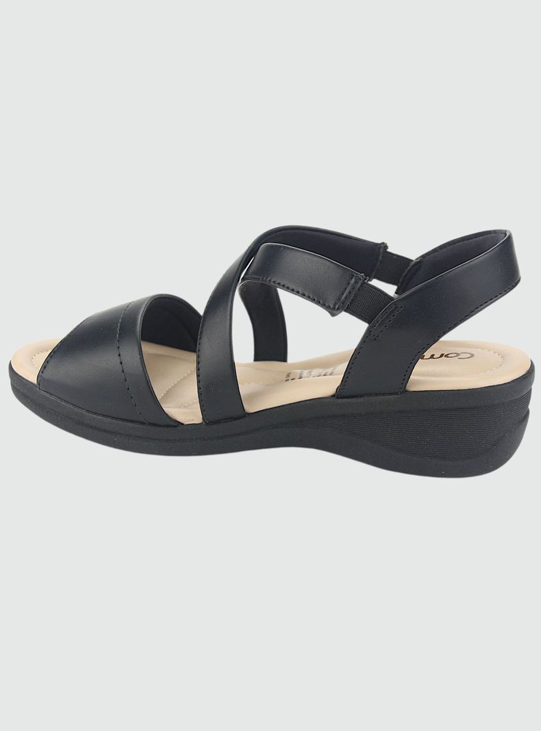 Sandalia Comfortflex Mujer 2388404 Negro Casual-1