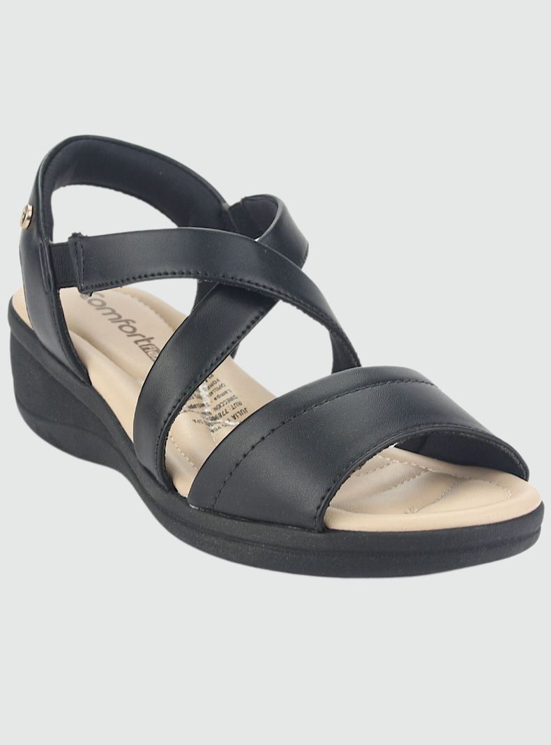 Sandalia Comfortflex Mujer 2388404 Negro Casual-2