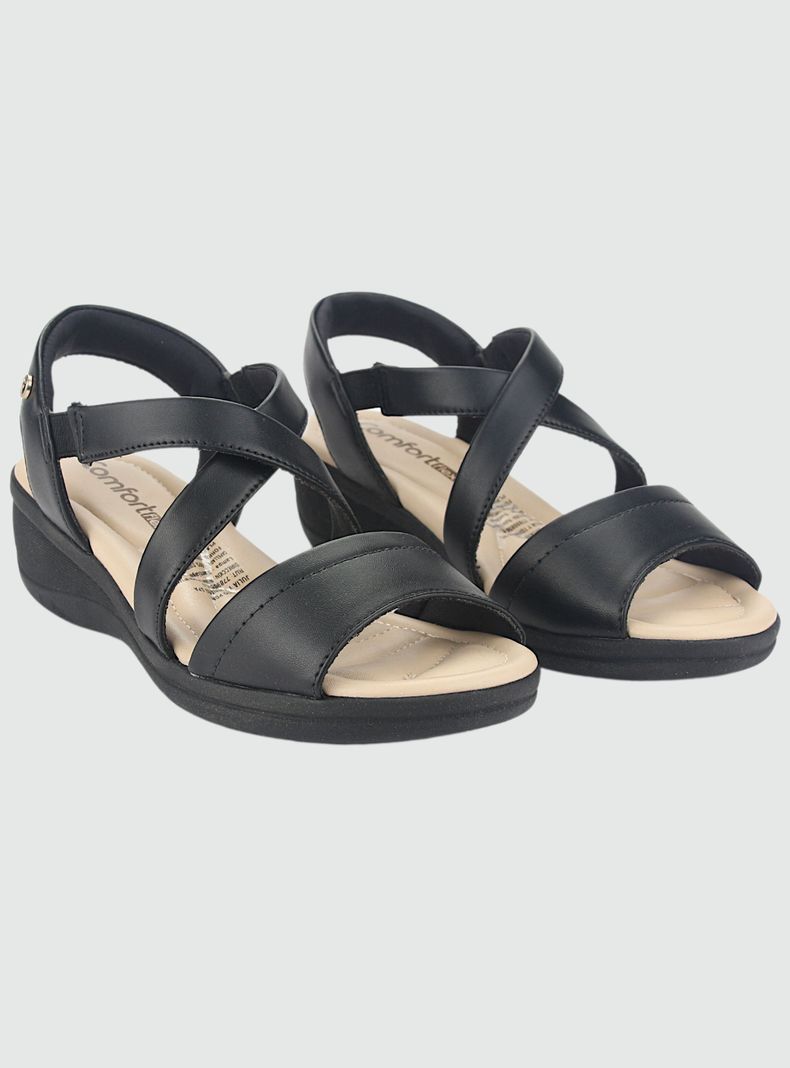 Sandalia Comfortflex Mujer 2388404 Negro Casual-4