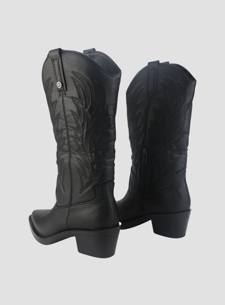 Bota Chalada Mujer West-22 Negro Casual-5