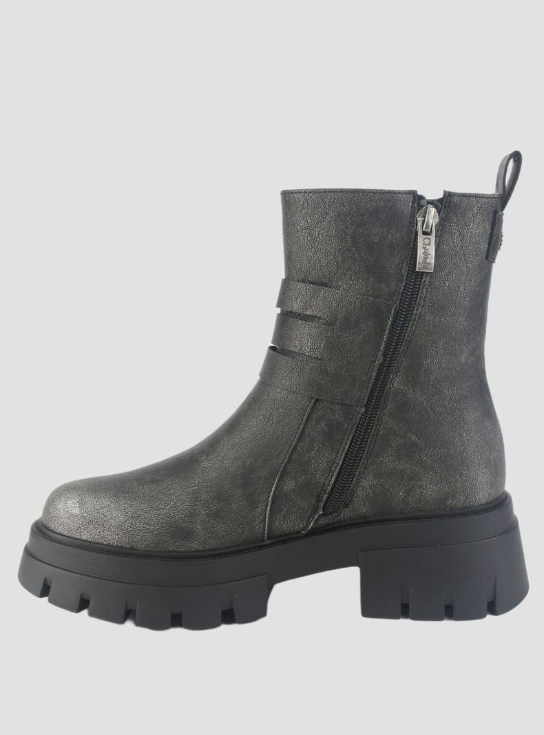 Botin Chalada Mujer Rustnew-1 Plateado Casual-1