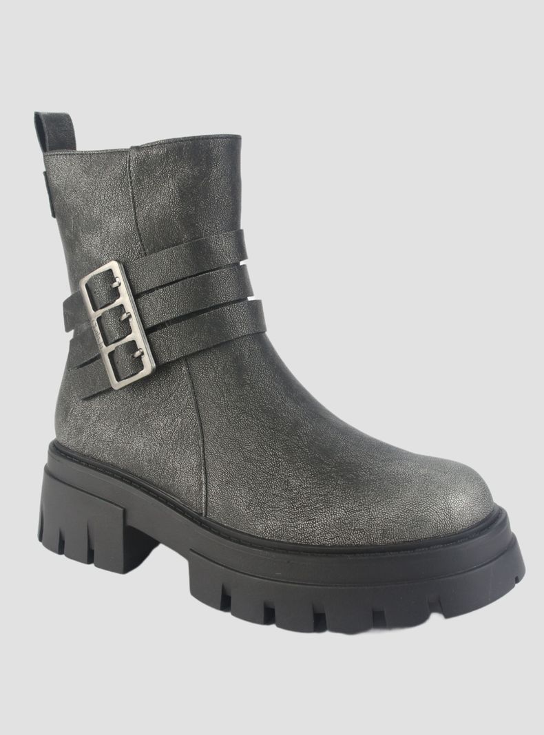 Botin Chalada Mujer Rustnew-1 Plateado Casual-2