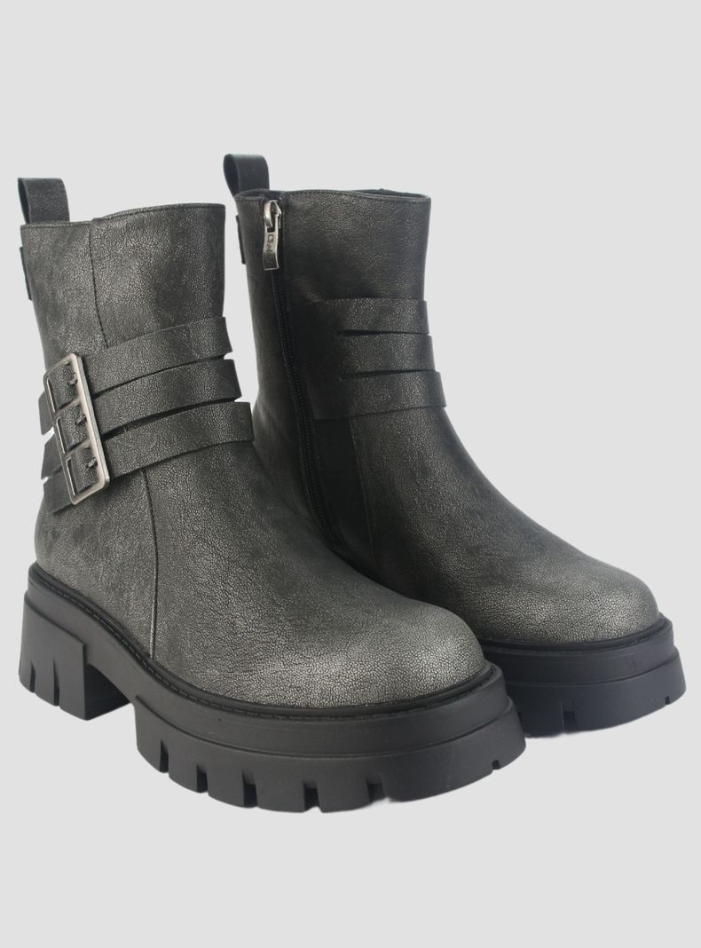 Botin Chalada Mujer Rustnew-1 Plateado Casual-4