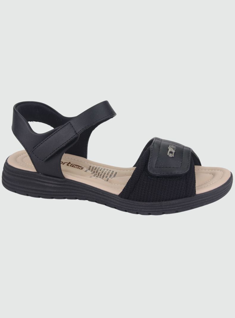Sandalia Comfortflex Mujer 2251403 Negro Moda-0