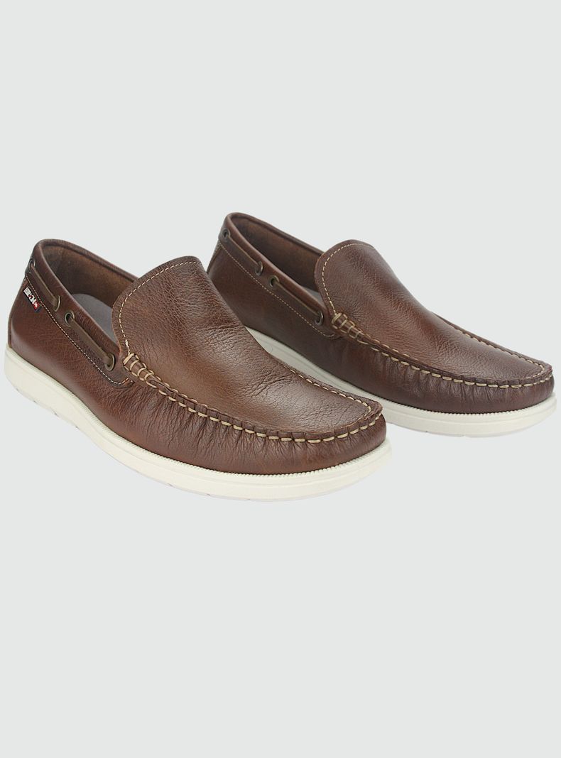 Mocasin Ferracini Euro Hombre 4951 D Café Casual-4