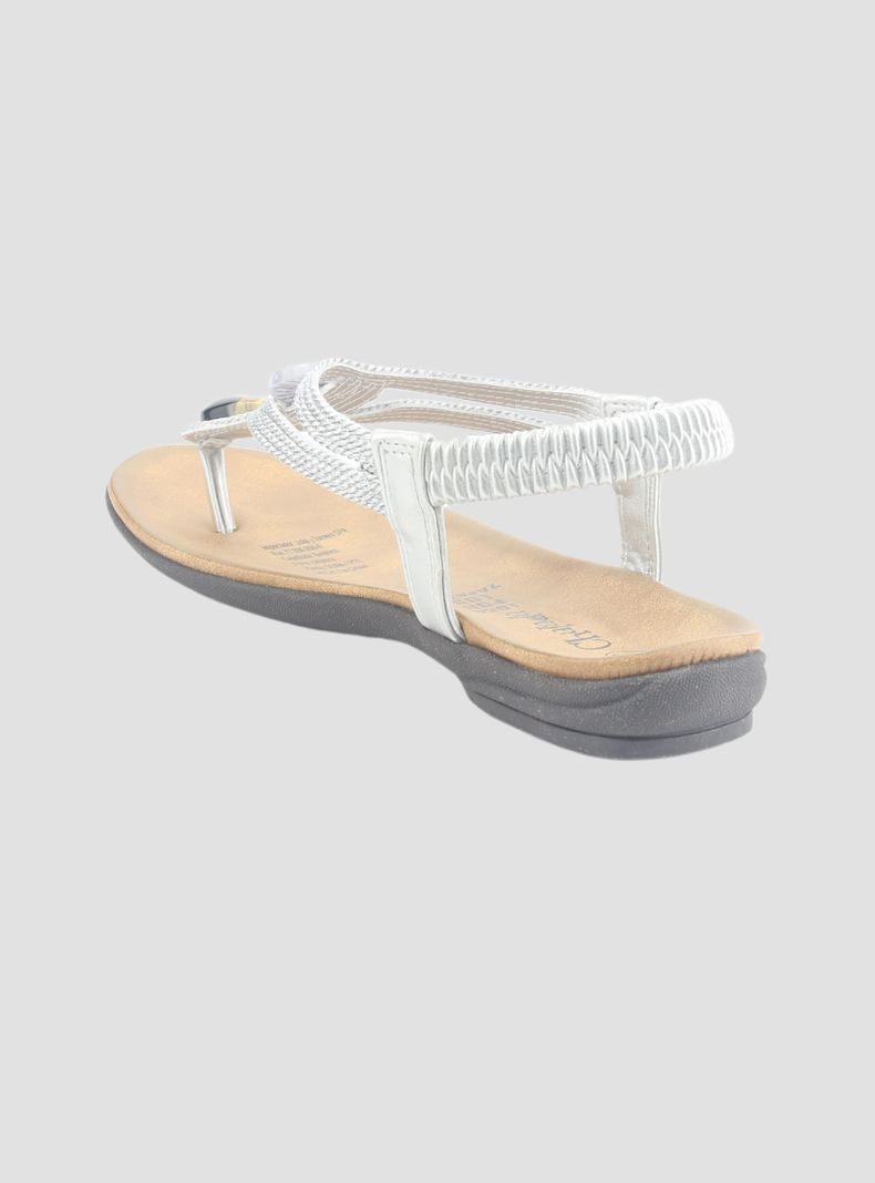 Sandalia Chalada Mujer Anatomic78 Plateado Casual-3