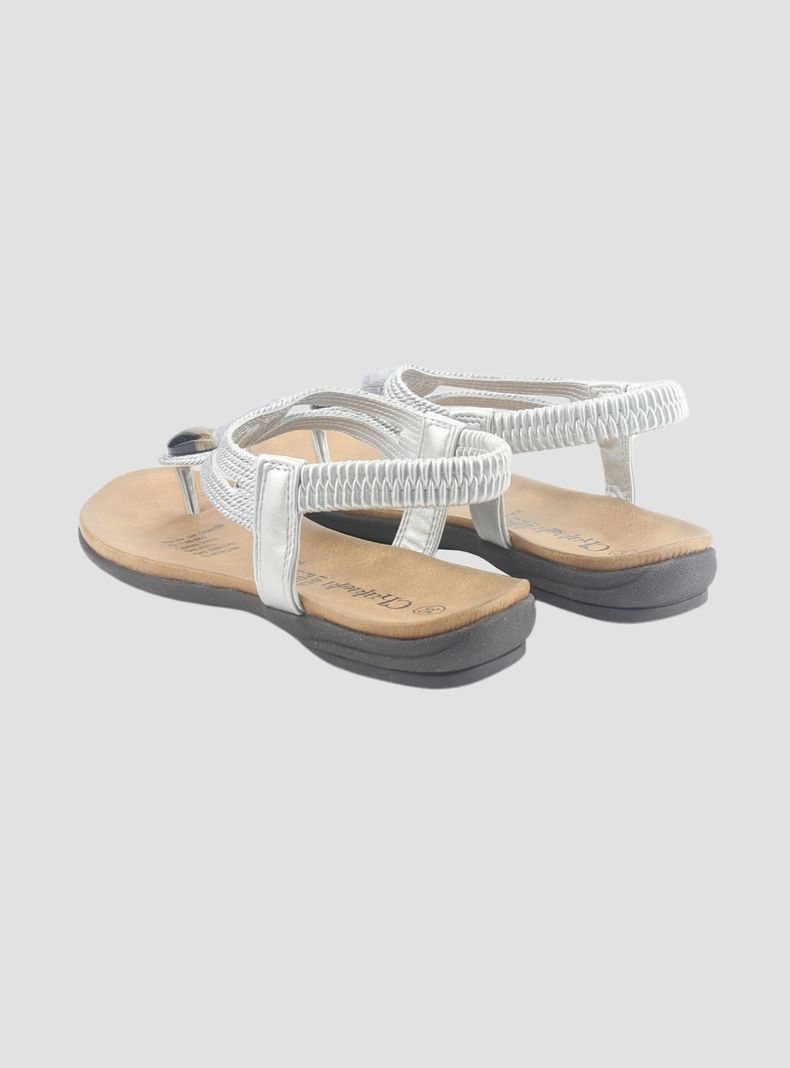 Sandalia Chalada Mujer Anatomic78 Plateado Casual-5