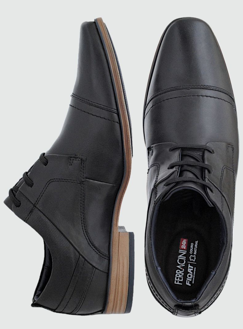 Zapato Ferracini Hombre 6065 Negro Casual-1