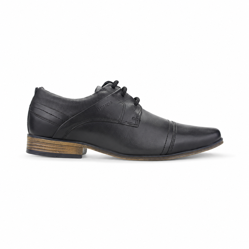 Zapato Ferracini Hombre 6065 Derby Negro Matte Casual
