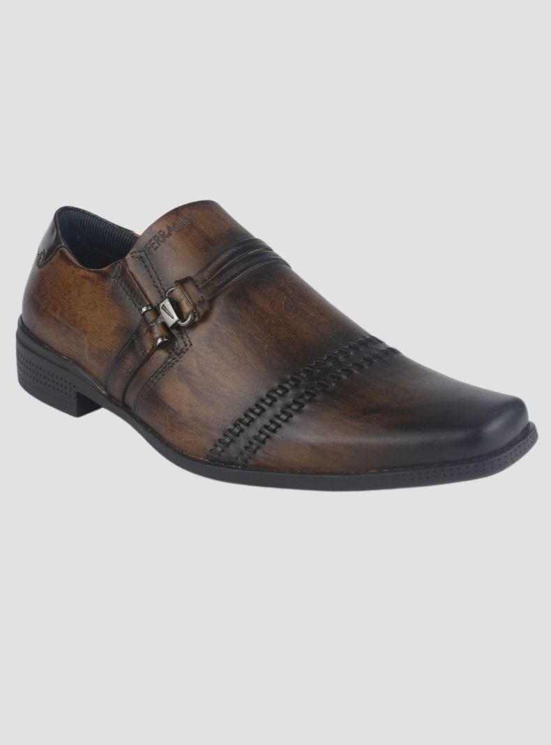 Zapato Ferracini Hombre 4349 Café Formal-2