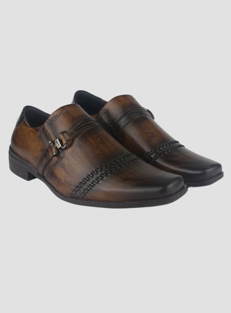 Zapato Ferracini Hombre 4349 Café Formal-4
