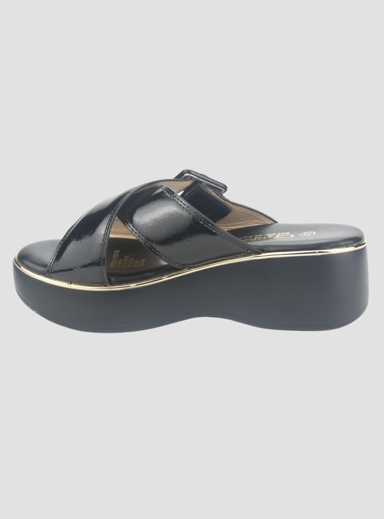 Sandalia Chalada Mujer Tota-53 Negro Plataforma-1