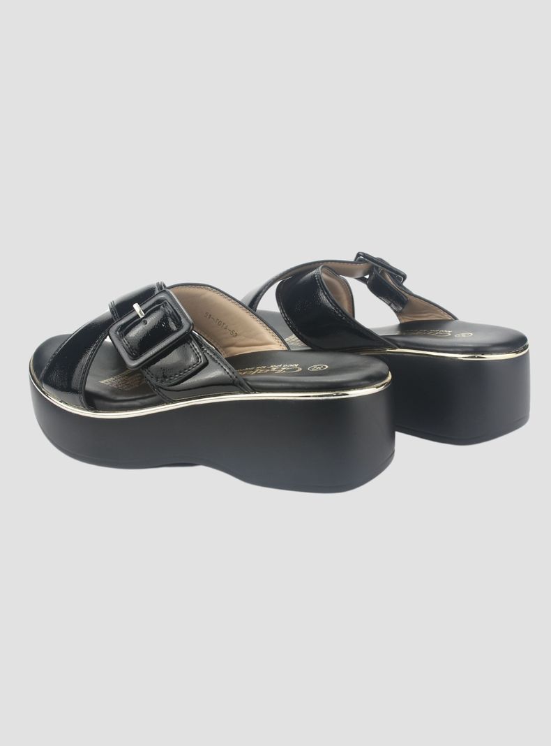 Sandalia Chalada Mujer Tota-53 Negro Plataforma-5