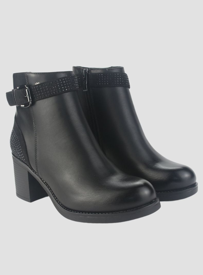 Botin Chalada Mujer Prata-2 Negro Casual-4
