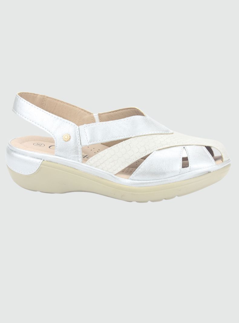Sandalia Chalada Mujer Mestico-1 Plateado Casual-0
