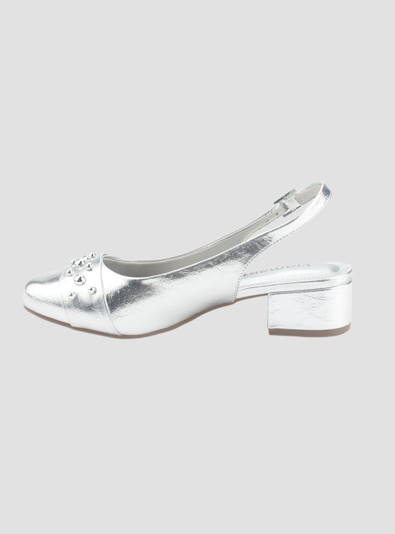 Zapato Via Marte Mujer 070-008-01 Plateado Casual-3