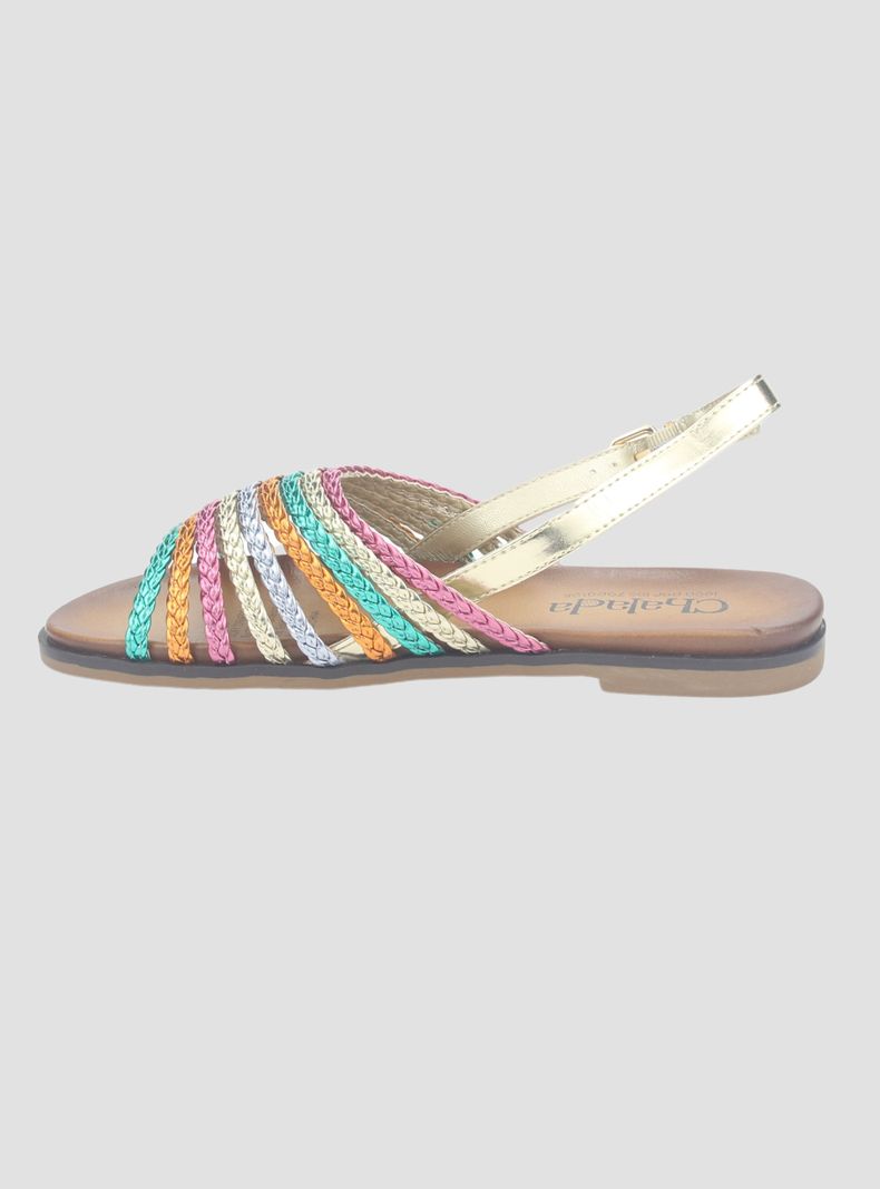 Sandalia Chalada Mujer Greca-61 Multi Plana-1