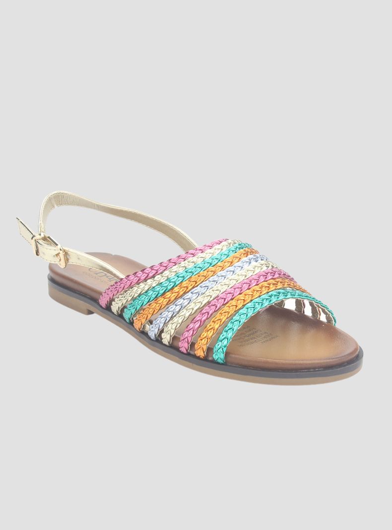 Sandalia Chalada Mujer Greca-61 Multi Plana-2